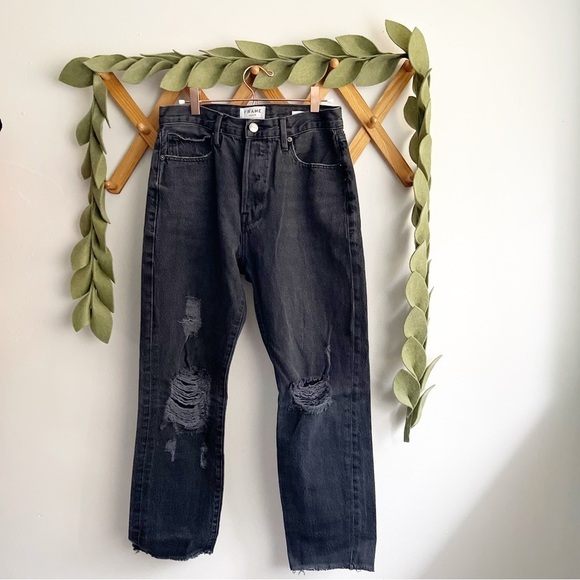 Frame Denim Denim - Frame Le Original Black Distressed Jeans